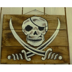 panneau décoratif en bois pirate
