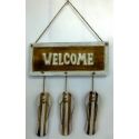 panneau décoratif en bois welcome tong
