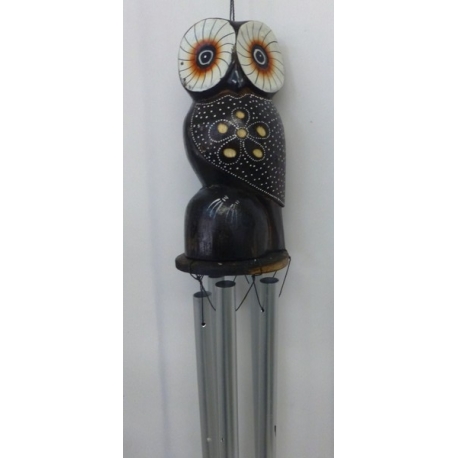 carillon chouette marron