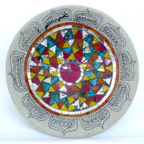plat/coupe rond en mosaïque n°5
