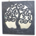 espejo TREE OF LIFE cuadrado negro