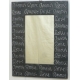 miroir LOVE rectangle noir