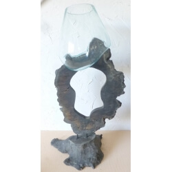 verre soufflé sur pied G04