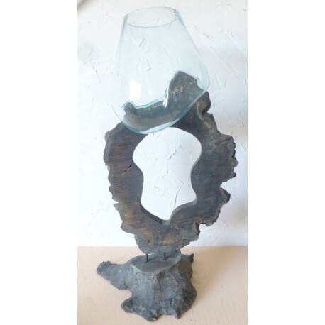 verre soufflé sur pied G04