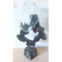 verre soufflé sur pied G05