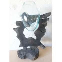 verre soufflé sur pied G07