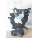 verre soufflé sur pied G07
