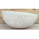 Vasque en marbre polie crème diamètre 40cm H.20/16cm 