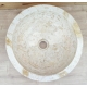Vasque en marbre polie crème 40x40cm mr21