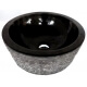 Vasque en marbre noire 40x40cm H.15cm mr20