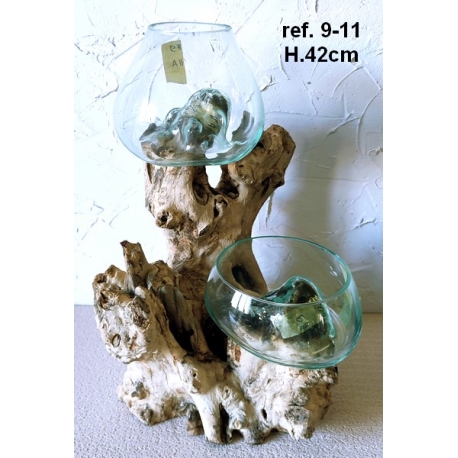 Double vase et terrarium 9-11