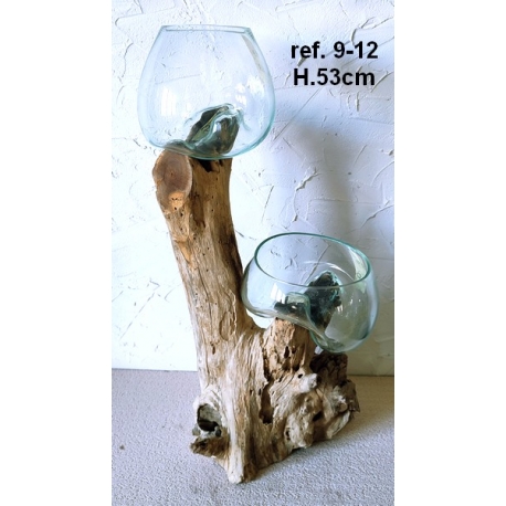 Double vase et terrarium 9-12