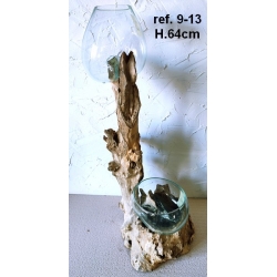 Double vase et terrarium 9-13