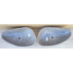 double vasque à poser en Pierre 46AR-50x29cm