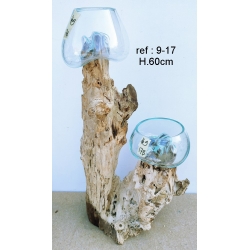 Double vase et terrarium 9-17