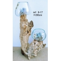 Double vase et terrarium 9-17