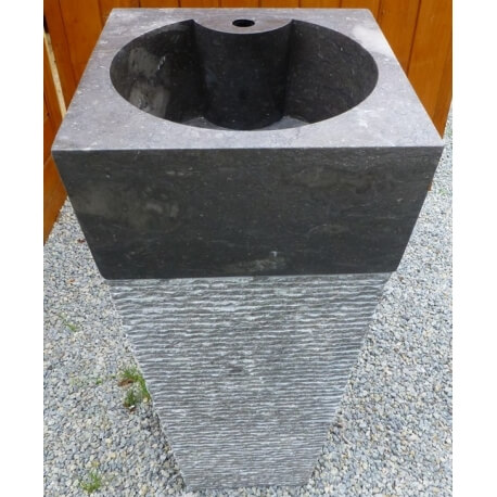 Vasque en marbre grise sur pied n°12