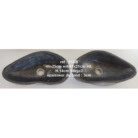Lavabos de Piedra duo 61AB-46x25cm
