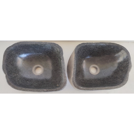 double vasque à poser en Pierre 33A-33x26cm