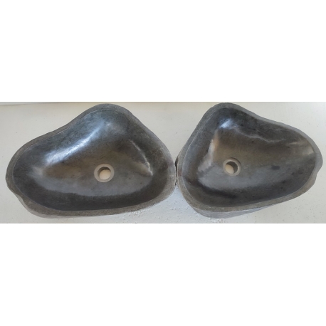 double vasque à poser en Pierre 29AC-47x34cm