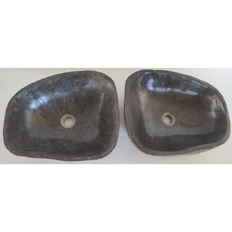 double vasque à poser en Pierre 32AC-44x37cm