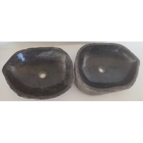 Vasques à poser en Pierre duo 38AC 51x40cm