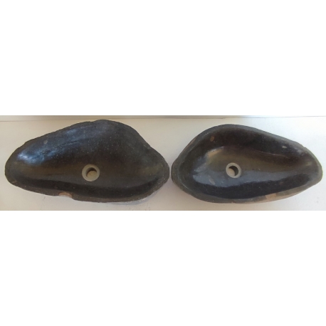 double vasque à poser en Pierre 56AC-57x30cm