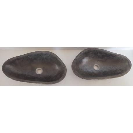 double vasque à poser en Pierre 4A-53x28cm