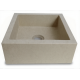 vasque carrée en marbre crème 30x30cm H.12cm