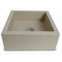 lavabo cuadrado de màrmol pulida color crema 30x30cm H.12cm
