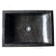 Vasque en marbre rectangle noire 50x35cm