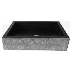 Vasque en marbre rectangle noire 50x35cm