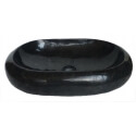vasque ovale en marbre noir 60x40cm H.12cm