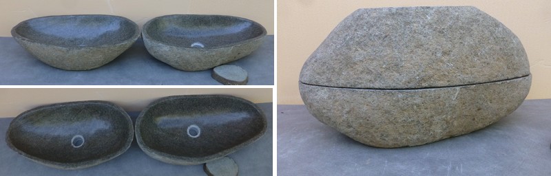 duo 2 vasques en pierre